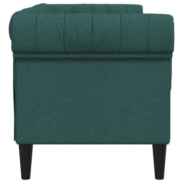 vidaXL Καναπές Διθέσιος Chesterfield Πράσινος Υφασμάτινος 182,5x74,5x74,5cm 1 τεμ.