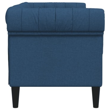 vidaXL Καναπές Διθέσιος Chesterfield Μπλε Υφασμάτινος 182,5x74,5x74,5cm 1 τεμ.