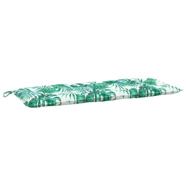 vidaXL Μαξιλάρι Πάγκου Κήπου Σχέδιο Φύλλων 120x50x7cm Ύφασμα Oxford