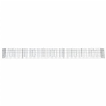 vidaXL Κλουβί Κουνελιών 5 Πάνελ 541x109x54 εκ. από Γαλβανισμένο Σίδερο