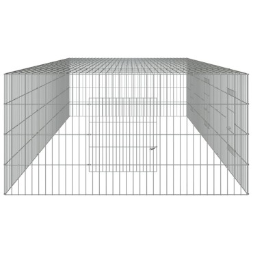 vidaXL Κλουβί Κουνελιών 3 Πάνελ 325x109x54 εκ. από Γαλβανισμένο Σίδερο