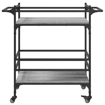 vidaXL Τρόλεϊ Κουζίνας Sonoma Γκρι 82x40x78,5cm Επεξεργασμένο Ξύλο 1 τεμ.