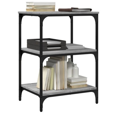 vidaXL Βάση Εκτυπωτή 3 Επιπέδων Γκρι Sonoma 50x41x75 εκ Επεξ. Ξύλο