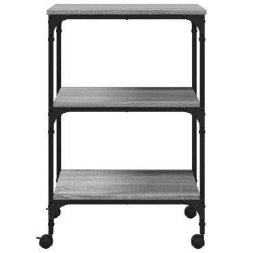 vidaXL Βάση Εκτυπωτή 3 Επιπέδων Γκρι Sonoma 50x41x75 εκ Επεξ. Ξύλο