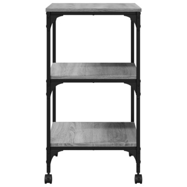 vidaXL Βάση Εκτυπωτή 3 Επιπέδων Γκρι Sonoma 50x41x75 εκ Επεξ. Ξύλο