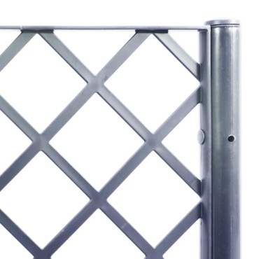 vidaXL Ζαρντινιέρα Κήπου με Καφασωτό Γκρι 40x40x142 εκ. από PP