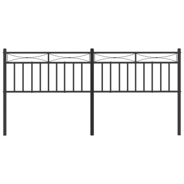 vidaXL Κεφαλάρι Μαύρο Μεταλλικό 187x3x91cm 1 τεμ.