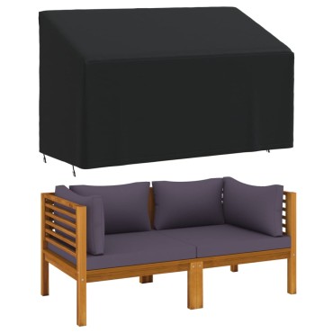 vidaXL Κάλυμμα Τριθέσιου Πάγκου Μαύρο 165x70x65/94cm Ύφ. Oxford 420D 1 τεμ.