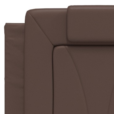 vidaXL Κρεβάτι με Στρώμα Καφέ 120x200ε κ. από Συνθετικό Δέρμα