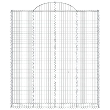 vidaXL Συρματοκιβώτια Τοξωτά 6 τεμ. 200x30x220/240 εκ. Γαλβαν. Ατσάλι