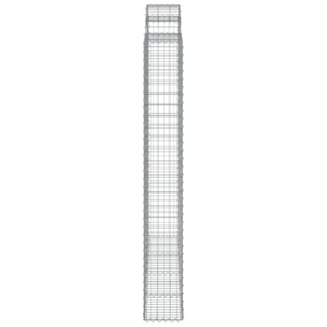 vidaXL Συρματοκιβώτια Τοξωτά 6 τεμ. 200x30x220/240 εκ. Γαλβαν. Ατσάλι