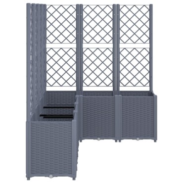 vidaXL Ζαρντινιέρα Κήπου με Καφασωτό Μπλε Γκρι 160x120x140 εκ. από PP