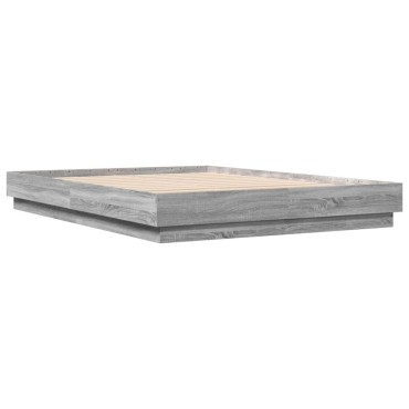vidaXL Πλαίσιο Κρεβατιού με LED Γκρι sonoma 160 x 200 εκ.