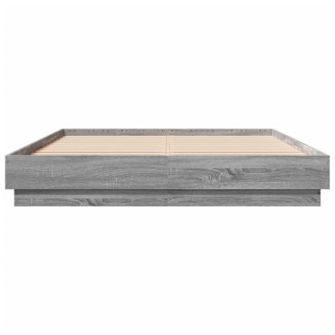vidaXL Πλαίσιο Κρεβατιού με LED Γκρι sonoma 160 x 200 εκ.
