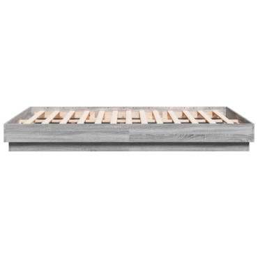 vidaXL Πλαίσιο Κρεβατιού με LED Γκρι sonoma 160 x 200 εκ.