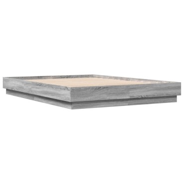 vidaXL Πλαίσιο Κρεβατιού με LED Γκρι sonoma 160 x 200 εκ.