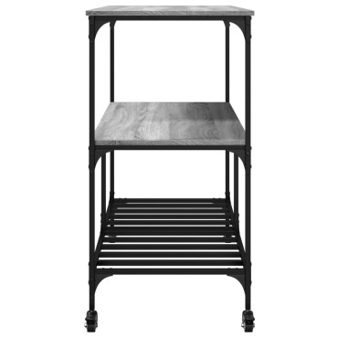 vidaXL Τρόλεϊ Κουζίνας Sonoma Γκρι 100x50x95cm Επεξεργασμένο Ξύλο 1 τεμ.