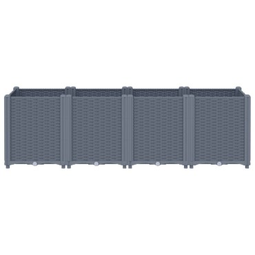 vidaXL Ζαρντινιέρα Κήπου Μπλε Γκρι 160x40x53 εκ. Πολυπροπυλένιο