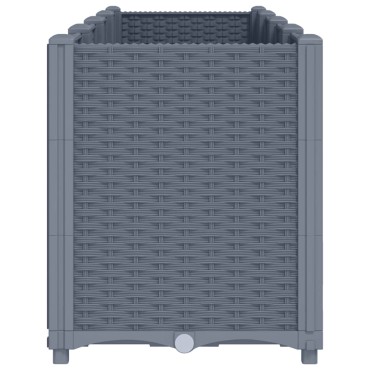vidaXL Ζαρντινιέρα Κήπου Μπλε Γκρι 160x40x53 εκ. Πολυπροπυλένιο