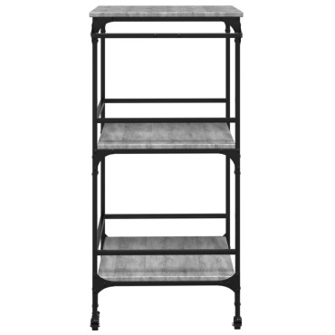vidaXL Τρόλεϊ Κουζίνας Sonoma Γκρι 60,5x50x105cm Επεξεργασμένο Ξύλο 1 τεμ.
