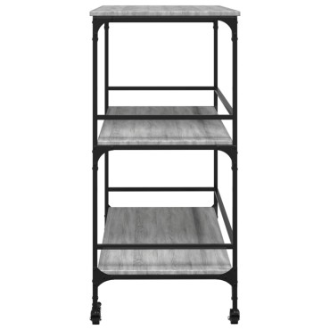 vidaXL Τρόλεϊ Κουζίνας Sonoma Γκρι 100,5x50x105cm Επεξεργασμένο Ξύλο 1 τεμ.
