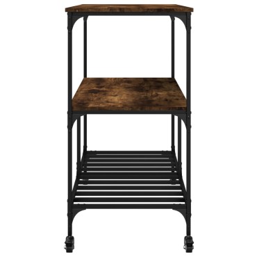 vidaXL Τρόλεϊ Κουζίνας Καπνιστή Δρυς 100x50x95cm Επεξεργασμένο Ξύλο 1 τεμ.