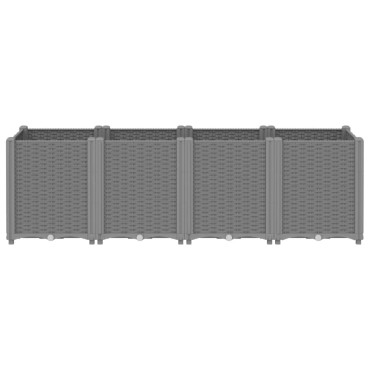 vidaXL Ζαρντινιέρα Κήπου Ανοιχτό Γκρι 160x40x53 εκ. Πολυπροπυλένιο