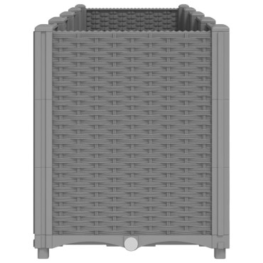 vidaXL Ζαρντινιέρα Κήπου Ανοιχτό Γκρι 160x40x53 εκ. Πολυπροπυλένιο