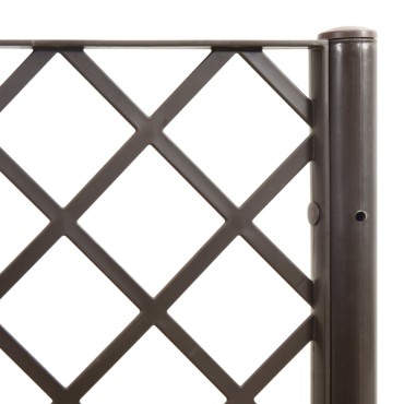 vidaXL Ζαρντινιέρα Κήπου με Καφασωτό Καφέ 160 x 40 x 140 εκ. από PP
