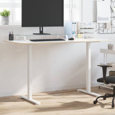 vidaXL Σκελετός Όρθιου Γραφείου Λευκός (94-135)x60x(70-114)cm Ατσάλι 1 τεμ.