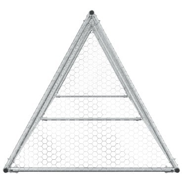 vidaXL Κοτέτσι - Κλουβί Ασημί 400x105x91 εκ. από Γαλβανισμένο Χάλυβα