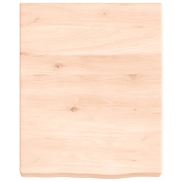 vidaXL Ράφι Τοίχου 40x50x(2-6)cm από Ακατέργαστο Μασίφ Ξύλο Δρυός 1 τεμ.