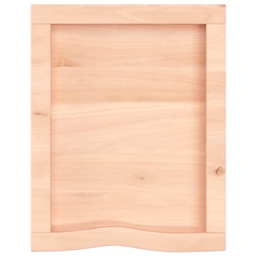 vidaXL Ράφι Τοίχου 40x50x(2-6)cm από Ακατέργαστο Μασίφ Ξύλο Δρυός 1 τεμ.