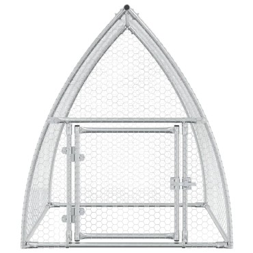 vidaXL Κοτέτσι - Κλουβί Ασημί 100x105x120 εκ. από Γαλβανισμένο Χάλυβα
