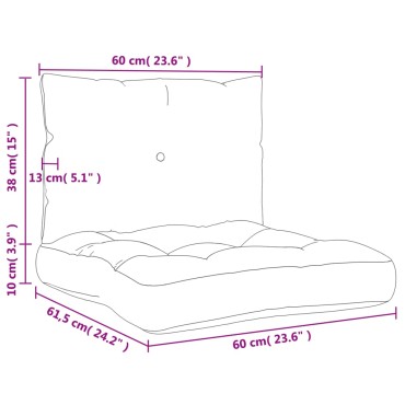 vidaXL Μαξιλάρι Παλέτας Ναυτικό Μπλε 60x38x13cm Υφασμάτινο