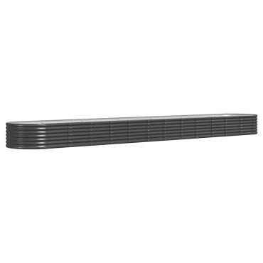 vidaXL Ζαρντινιέρα Ανθρακί 512x80x36 εκ Ατσάλι με Ηλεκτρ. Βαφή Πούδρας