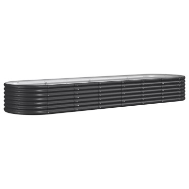 vidaXL Ζαρντινιέρα Ανθρακί 296x80x36 εκ Ατσάλι με Ηλεκτρ. Βαφή Πούδρας