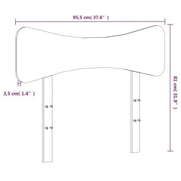 vidaXL Κεφαλάρι από Μασίφ Ξύλο Πεύκου 95,5x3,5x81cm 1 τεμ.