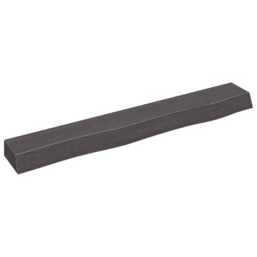 vidaXL Ράφι Τοίχου Σκούρο Καφέ 80x10x6cm Επεξεργ. Μασίφ Ξύλο Δρυός 1 τεμ.