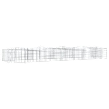 vidaXL Συρματοκιβώτιο Τοξωτό 600x100x50 εκ. από Γαλβανισμένο Σίδερο
