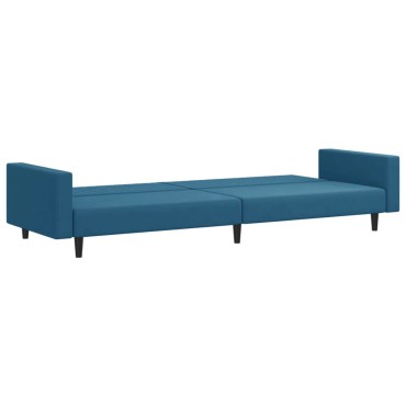 vidaXL Σετ Σαλονιού 2 τεμ. Μπλε από Βελούδο 220x84,5x69cm  Διθέσιος
