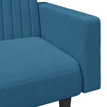 vidaXL Σετ Σαλονιού 2 τεμ. Μπλε από Βελούδο 220x84,5x69cm  Διθέσιος