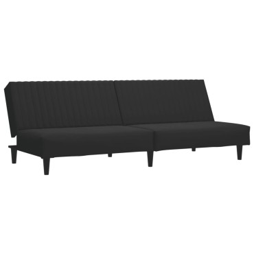 vidaXL Σετ Σαλονιού 2 τεμ. Μαύρο Βελούδινο 200x84,5x69cm  Διθέσιος