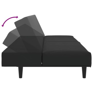 vidaXL Σετ Σαλονιού 2 τεμ. Μαύρο Βελούδινο 200x84,5x69cm  Διθέσιος
