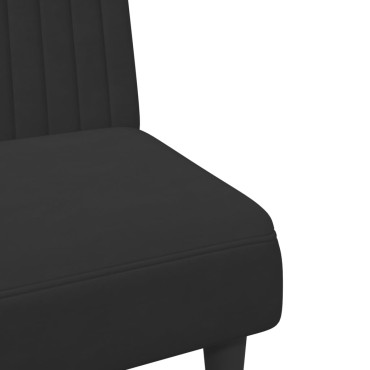 vidaXL Σετ Σαλονιού 2 τεμ. Μαύρο Βελούδινο 200x84,5x69cm  Διθέσιος