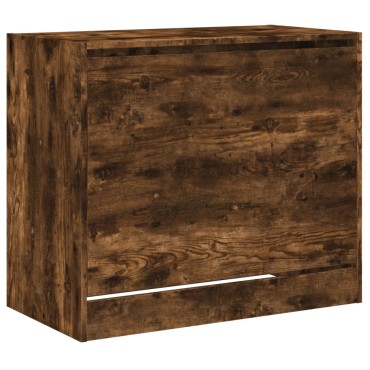 vidaXL Παπουτσοθήκη Καπνιστή Δρυς 80x42x69cm από Επεξεργασμένο Ξύλο