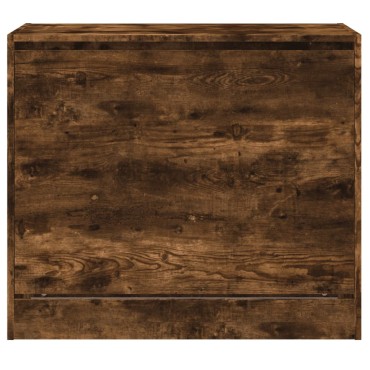vidaXL Παπουτσοθήκη Καπνιστή Δρυς 80x42x69cm από Επεξεργασμένο Ξύλο