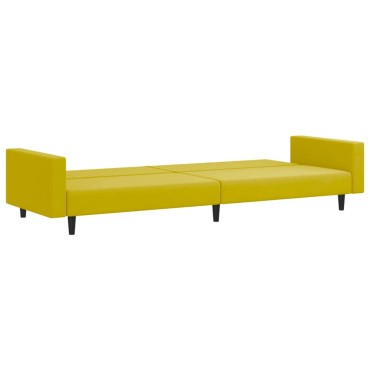 vidaXL Σαλόνι Σετ 2 τεμ. Κίτρινο από Βελούδο 220x84,5x69cm  Διθέσιος