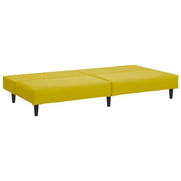 vidaXL Σαλόνι Σετ 2 τεμ. Κίτρινο από Βελούδο 200x84,5x69cm  Διθέσιος