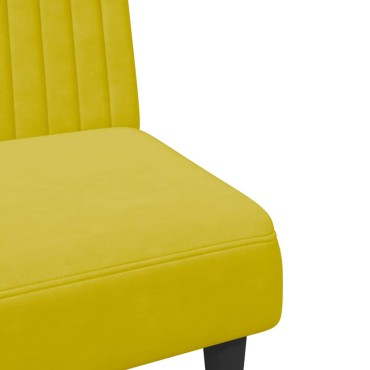 vidaXL Σαλόνι Σετ 2 τεμ. Κίτρινο από Βελούδο 200x84,5x69cm  Διθέσιος